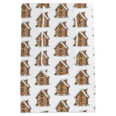 Gingerbread House Patroon Kerstmis Medium Cadeauzakje (Achterkant)