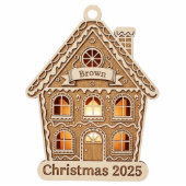 Gingerbread House personalized 2025 ornament Fotobeeldje Ornament (Voorkant)