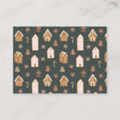 Gingerbread House Pink Baby Shower Book Request Informatiekaartje (Achterkant)