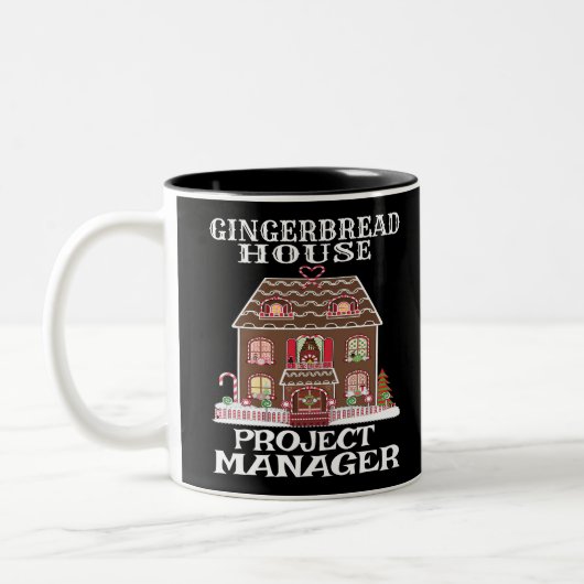 Gingerbread House Project Manager-Baker Tweekleurige Koffiemok (Links)