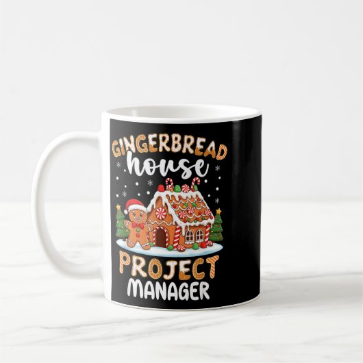 Gingerbread House Project Manager Christmas Cookie Koffiemok (Links)