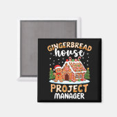 Gingerbread House Project Manager Christmas Cookie Magneet (Voorkant / Achterkant)