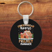 Gingerbread House Project Manager Christmas Cookie Sleutelhanger (Voorkant)