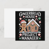 Gingerbread House Project Manager Cookie Baking Feestdagenkaart (Voorkant / Achterkant)