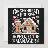 Gingerbread House Project Manager Cookie Baking Feestdagenkaart (Voorkant)