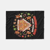 Gingerbread House Project Manager Cookie Baking Fu Fleece Deken (Voorkant (Horizontaal))