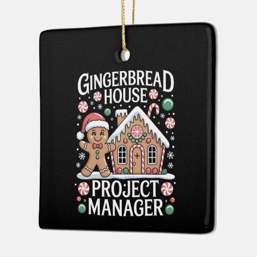 Gingerbread House Project Manager Cookie Baking Keramisch Ornament (Links)