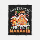 Gingerbread House Project Manager Decorating Bakin Fleece Deken (Voorkant)