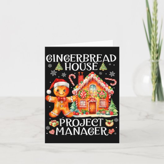 Gingerbread House Project Manager Decorating Bakin Kaart (Voorkant)
