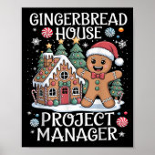 Gingerbread House Project Manager Decorating Bakin Poster (Voorkant)