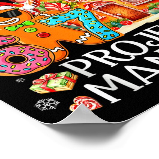 Gingerbread House Project Manager Decorating Bakin Poster (Hoek)