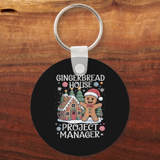 Gingerbread House Project Manager Decorating Bakin Sleutelhanger (Voorkant)