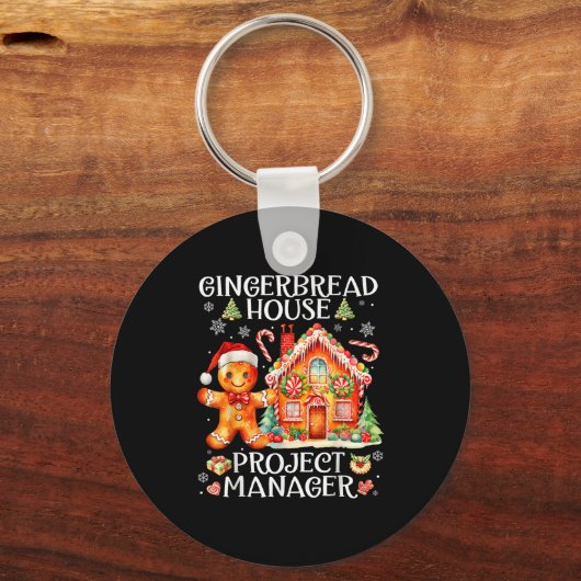 Gingerbread House Project Manager Decorating Bakin Sleutelhanger (Voorkant)