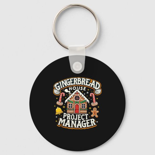 Gingerbread House Project Manager Xmas Decorating  Sleutelhanger (Voorkant)