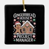 Gingerbread House Projectmanager Koekjes Bakken Keramisch Ornament (Voorkant)