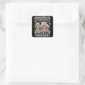 Gingerbread House Projectmanager Koekjes Bakken  Vierkante Sticker (Tas)