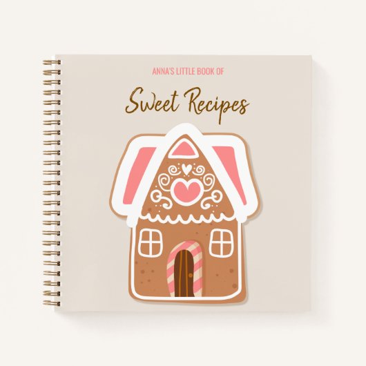 Gingerbread House Recipe Notebook Notitieboek (Voorkant)