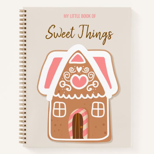 Gingerbread House Recipe Notebook Notitieboek (Voorkant)