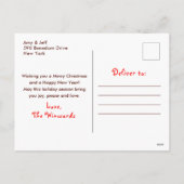 Gingerbread House Red Merry Christmas Feestdagenkaart (Achterkant)