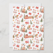 Gingerbread House Red Merry Christmas Feestdagenkaart (Achterkant)