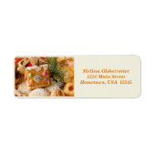 Gingerbread House Return Address Label (Voorkant)