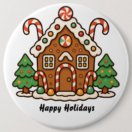 Gingerbread House  Ronde Button 6,0 Cm