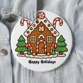 Gingerbread House  Ronde Button 6,0 Cm (In situ)