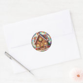 Gingerbread House Ronde Stickers (Envelop)