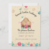 Gingerbread House Schattige Vakantie Cookie Exchan Kaart (Voorkant)