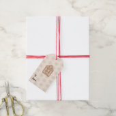 Gingerbread House Sneeuwvlok Patroon Cadeaulabel (Met Touw)