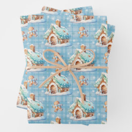 Gingerbread House Snow Gingerbread Baby Inpakpapier Vel