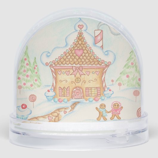 Gingerbread House Snow Globe  Sneeuwbol (Achterkant)