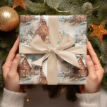 Gingerbread House Snowy Christmas Cadeaupapier<br><div class="desc">Dit feestelijke inpakpapier is voorzien van prachtig geïllustreerde peperkoekhuizen omringd door wintergroen en sneeuw, in delicate waterverf, en voegt een zoete toets toe aan uw vakantiegroeten. Perfect voor het inpakken van cadeaus voor geliefden, dit inpakpapier brengt feestvreugde aan uw cadeaus, waarbij klassieke kerstmotieven worden gecombineerd met kunstzinnige flair voor een...</div>