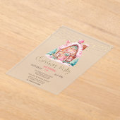 Gingerbread House String Lights Kerstmis Acryl Uitnodigingen (Laagn)