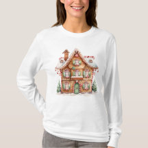 Gingerbread House T-shirt met lange mouwen