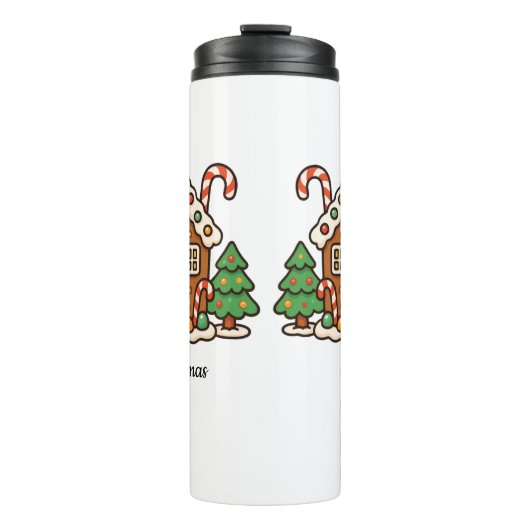 Gingerbread House Thermosbeker (Voorkant)