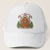 Gingerbread House Trucker Pet (Voorkant)
