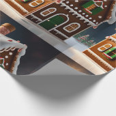 Gingerbread House Vakantie Cadeaupapier (Hoek)