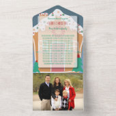 Gingerbread House Vakantie Foto All-in-One Kaart (Binnen)