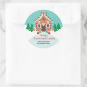 Gingerbread House Vakantie Kerstmis Bakken Ronde Sticker (Tas)