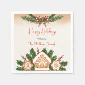 Gingerbread House Vakantie Party Servet (Voorkant)