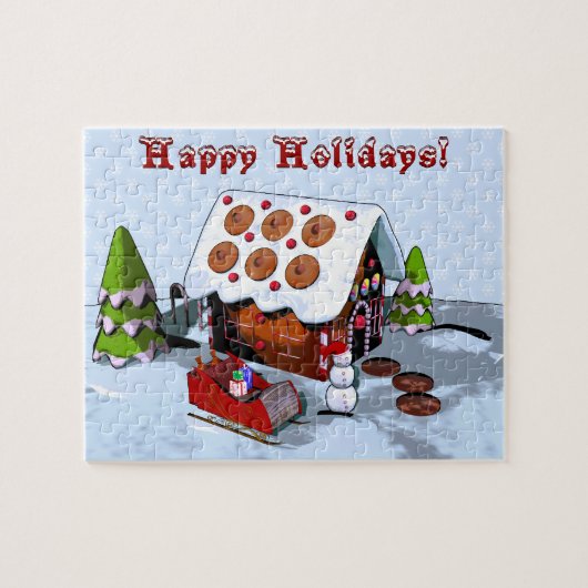 Gingerbread House vakantie puzzels (Horizontaal)
