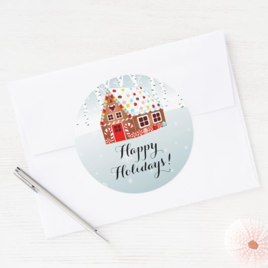 Gingerbread House Vakantie sticker (Envelop)