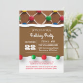 Gingerbread House Vakantie uitnodiging (Staand voorkant)