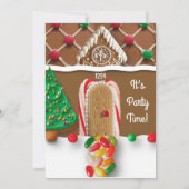 Gingerbread House Vakantie uitnodiging (Achterkant)