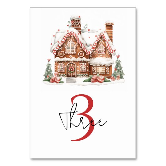 Gingerbread House Verjaardag Kaart (Voorkant)