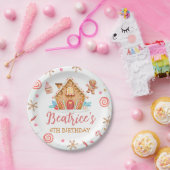 Gingerbread House Verjaardagsfeest Papieren Bordje (Feest)