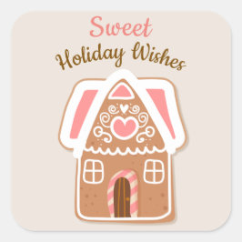 Gingerbread House Vierkante Sticker