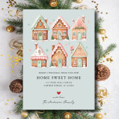 Gingerbread House Village Verhuisaankondiging Aankondiging