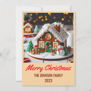 Gingerbread House - Vrolijk kerstfeest Feestdagenkaart